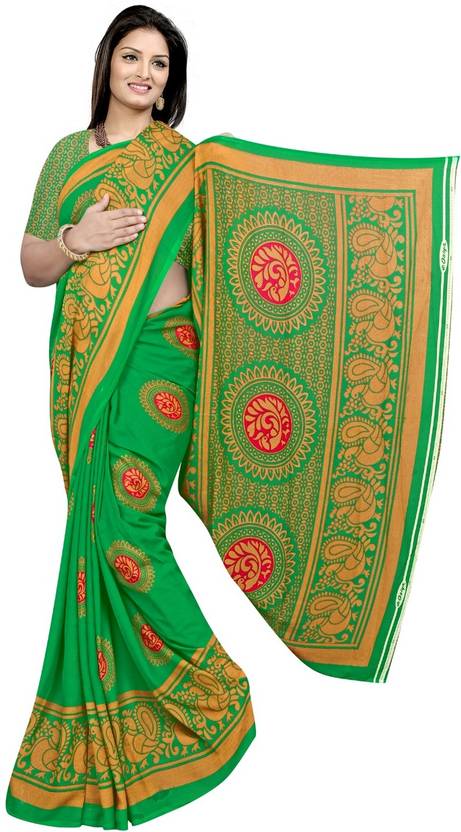 AVM SILK MILLS Printed Daily Wear Georgette Saree