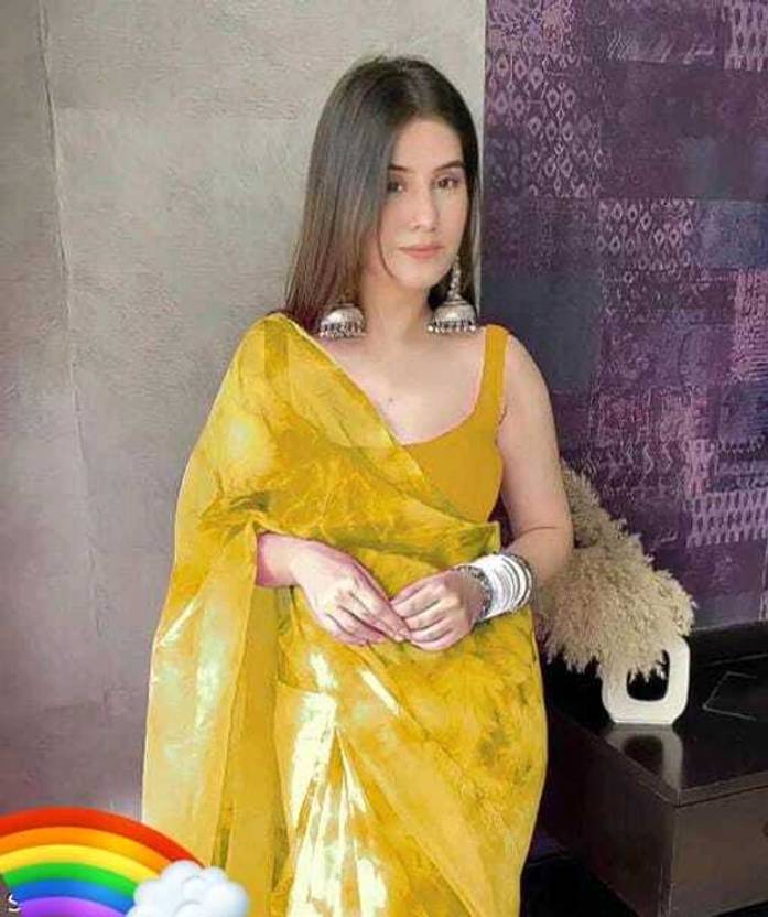 Pemal Designer Embellished Daily Wear Organza Saree