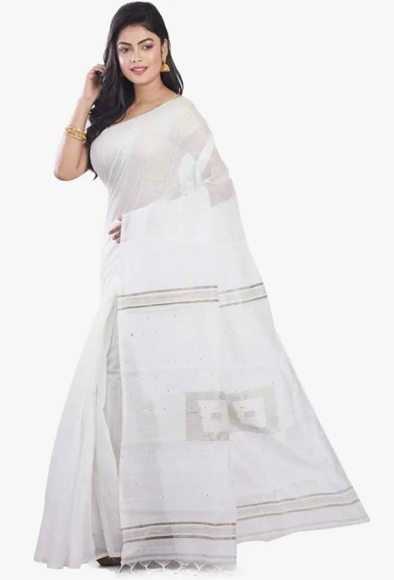 Bholenath textile Self Design Handloom Cotton Blend Saree