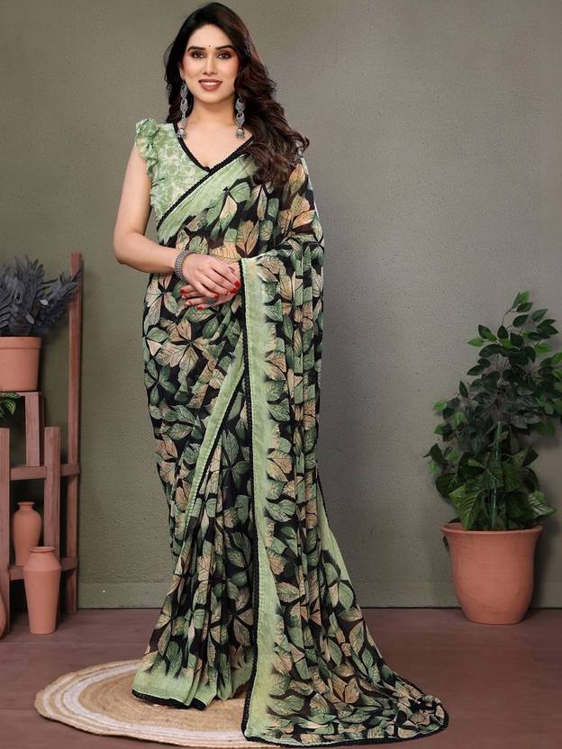 Dhaaga Ghar Printed Daily Wear Crepe Saree