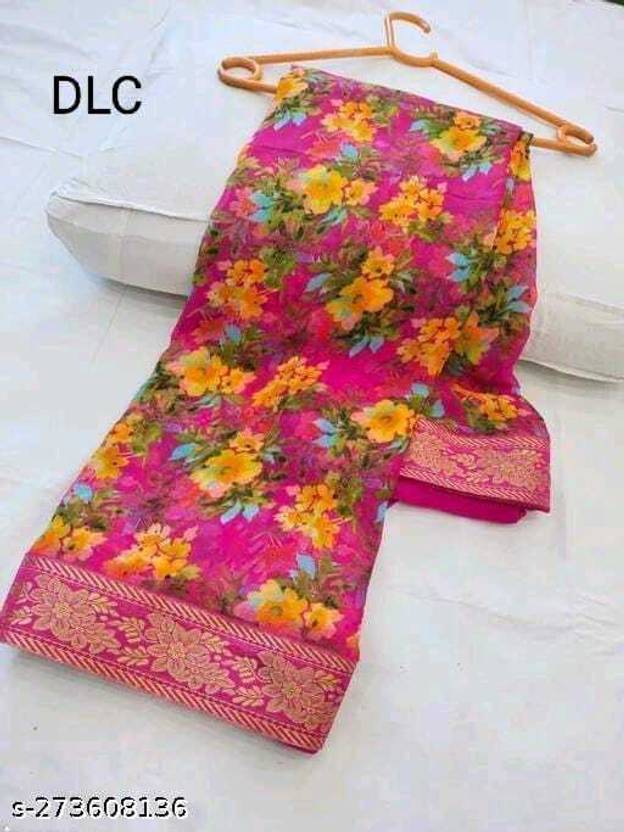 Dhanlaxmi CreationLLP Floral Print, Digital Print Daily Wear Georgette Saree