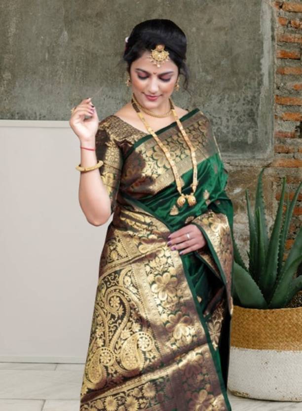 Jayashi Printed Banarasi Pure Silk Saree
