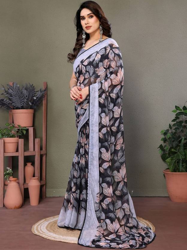 Dhaaga Ghar Printed Daily Wear Crepe Saree