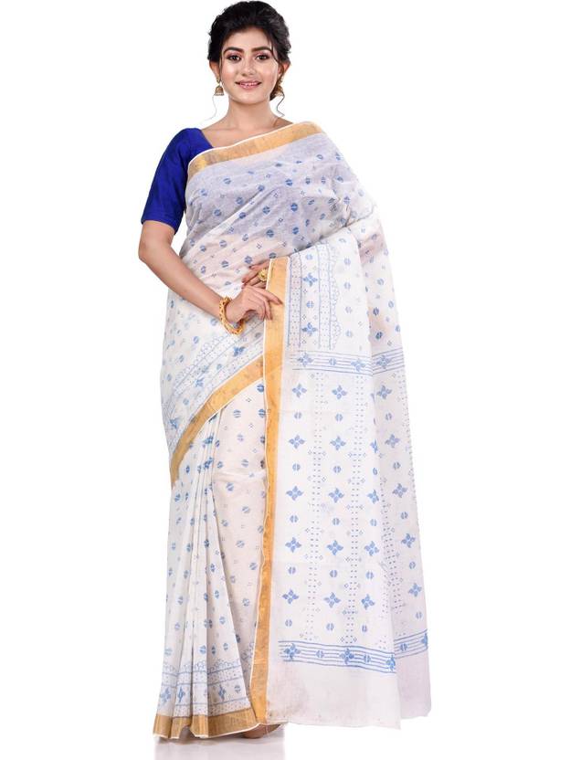 TANTLOOM Printed Handloom Handloom Pure Cotton Saree
