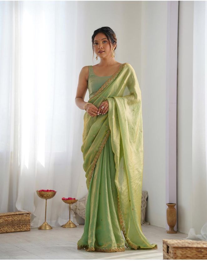signagraph Pink Silk Saree - Image 8
