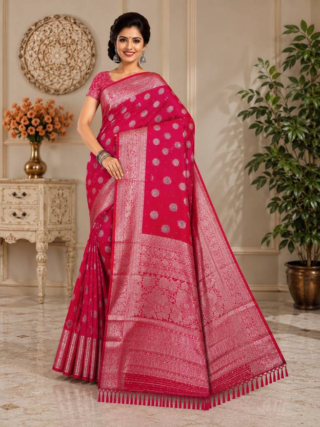 AACHCHHADAN Woven Bollywood Chiffon Saree