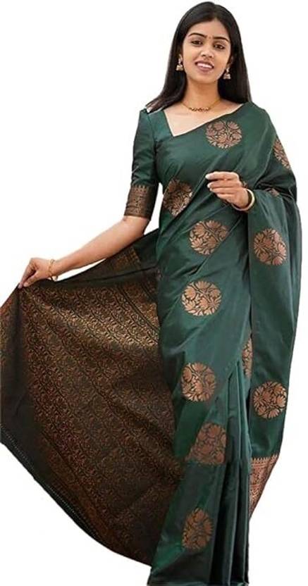 Kriyansh Collctions Woven Banarasi Silk Blend Saree