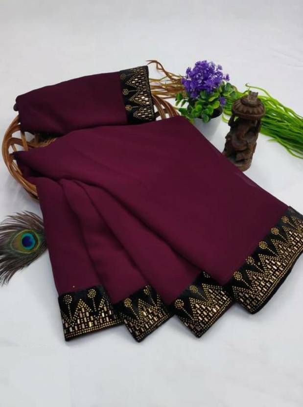 Banarasi wala Embellished Bollywood Georgette, Jacquard Saree