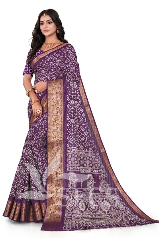 SFCS Printed Kalamkari Jacquard Saree