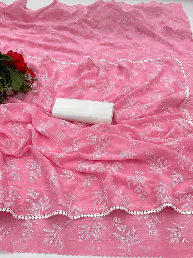 Parmila Fashion Floral Print Bhagalpuri Chiffon Saree