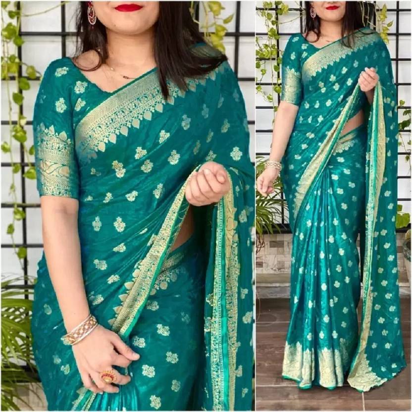 Dhanlaxmi Creation Woven Banarasi Jacquard Saree