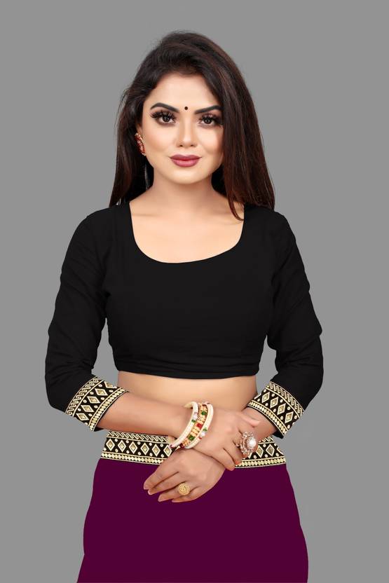 Embellished Bhagalpuri Georgette Saree  (Purple)