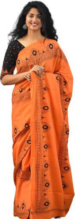 Tropwear Printed Ikkat Pure Cotton Saree