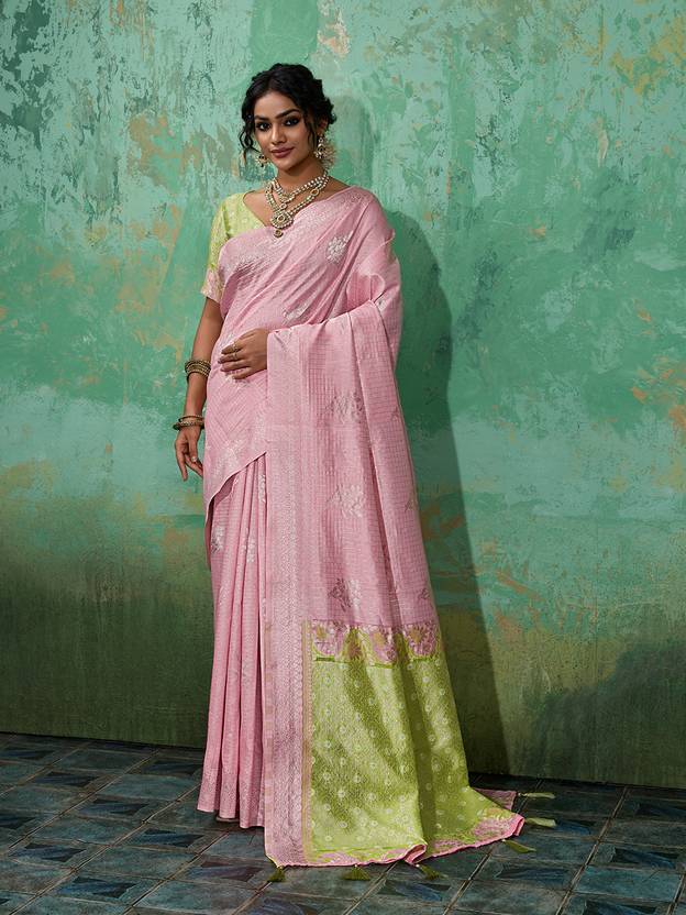 Sutriti Printed Banarasi Cotton Blend Saree