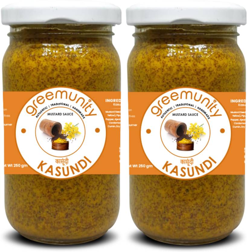 Greemunity Kasundi Pack of 2 500gBengali Traditional Handmade Mustard