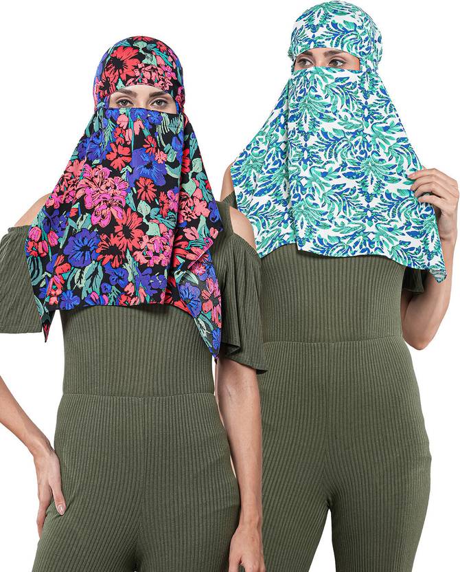 CrossKulture Floral Print Cotton Blend Women Multicolor Scarf