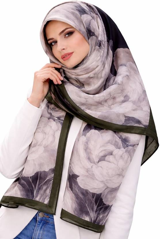 Brightonce Fashion Floral Print Viscose Women Multicolor Scarf