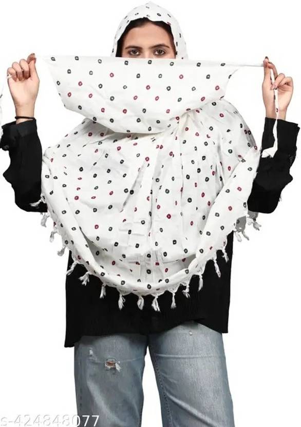 HOJIAX Printed Pure Cotton Women Fancy Scarf