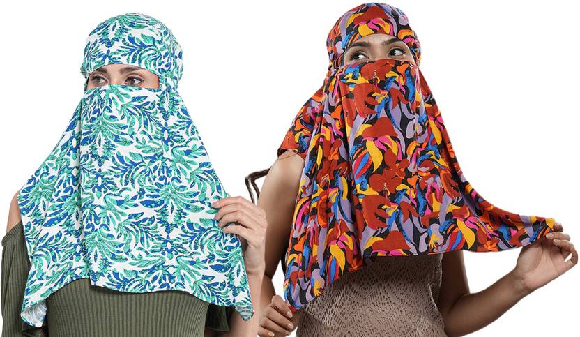 CrossKulture Floral Print Cotton Blend Women Multicolor Scarf