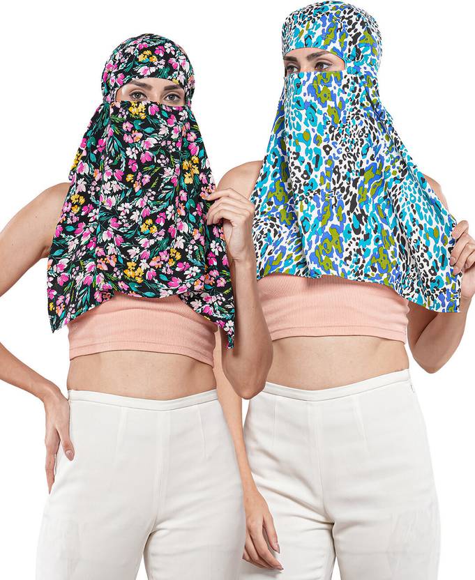 CrossKulture Floral Print Cotton Blend Women Multicolor Scarf