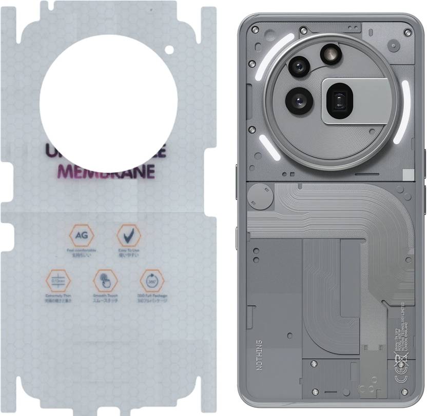 yuvu77 Back Screen Guard for Nothing Phone (3a) Pro, Membrane with 360 coverage, unbreakable membrane