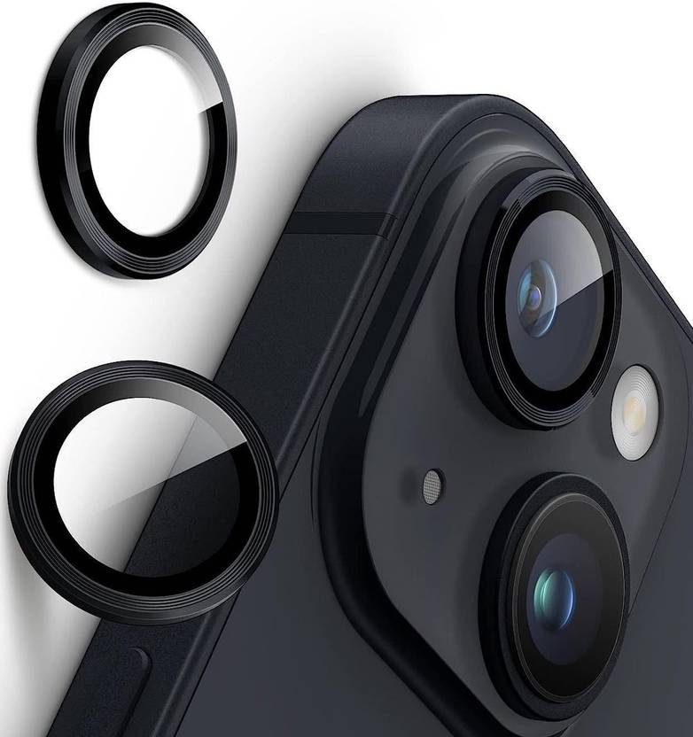 A3sprime Back Camera Lens Ring Guard Protector for APPLE iPhone 13, Color - Black