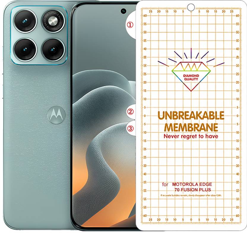 Blate Edge To Edge Screen Guard for MOTOROLA EDGE 70 FUSION PLUS UNBREAKABLE HYDROGEL FLIM GLOSSY MEMBRANE FRONT SCREEN PROTECTOR