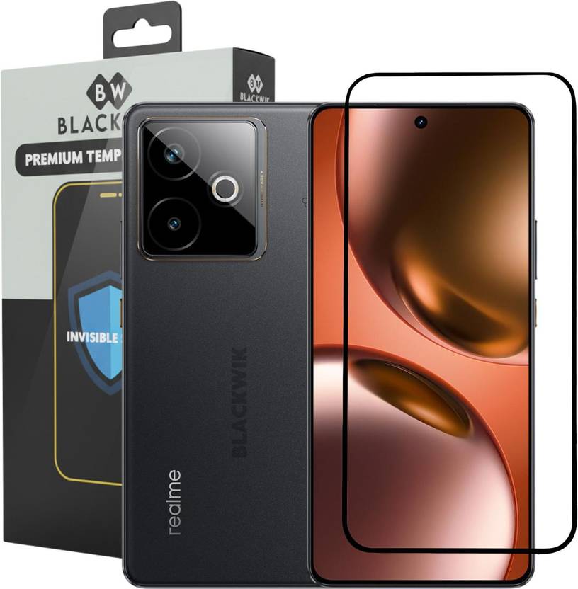 Blackwik Edge To Edge Screen Guard for Tempered Glass Guard for Realme GT 7T 5G Premium Screen Protector Guard with Easy Installation Kit
