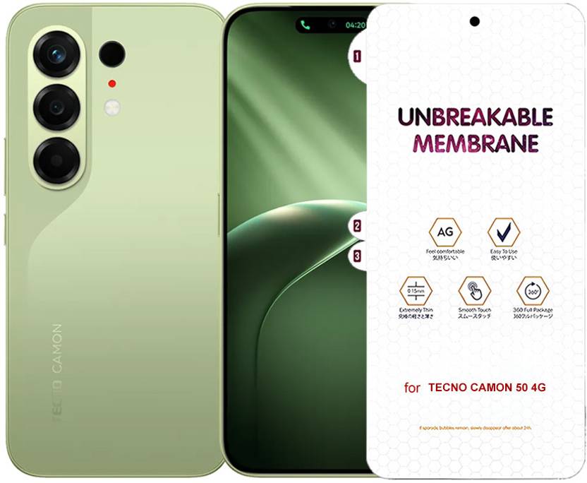 Blate Edge To Edge Screen Guard for TECNO CAMON 50 4G UNBREAKABLE HYDROGEL FLIM MATTE MEMBRANE FRONT SCREEN PROTECTOR