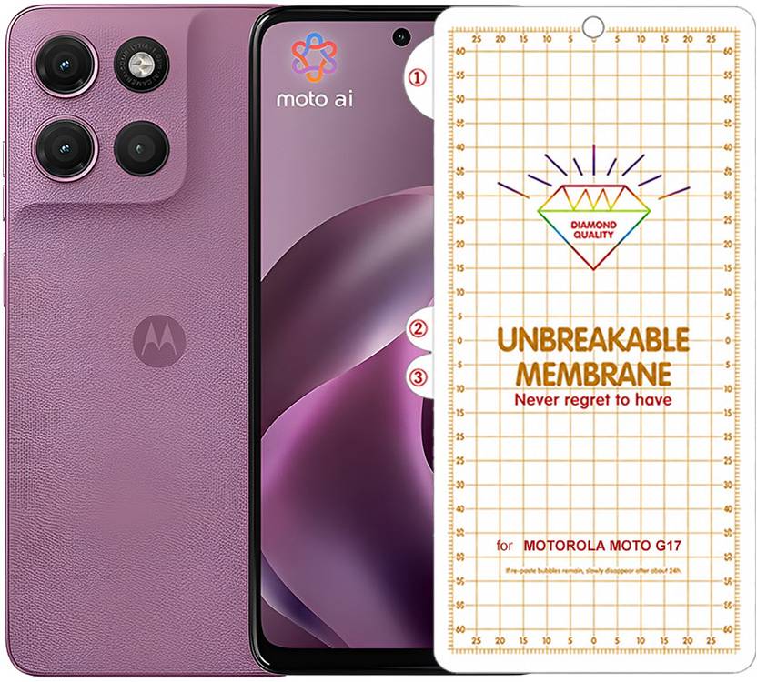 Blate Edge To Edge Screen Guard for MOTOROLA MOTO G17 UNBREAKABLE HYDROGEL FLIM GLOSSY MEMBRANE FRONT SCREEN PROTECTOR