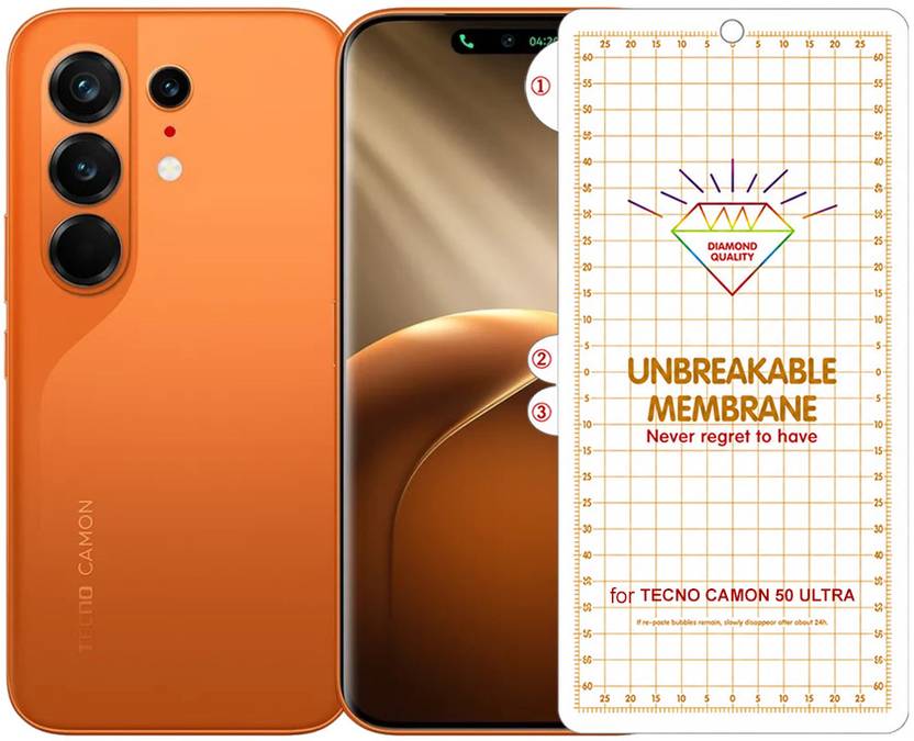 Blate Edge To Edge Screen Guard for TECNO CAMON 50 ULTRA UNBREAKABLE HYDROGEL FLIM GLOSSY MEMBRANE FRONT SCREEN PROTECTOR