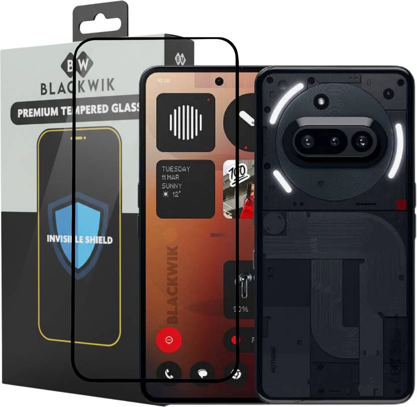 Blackwik Edge To Edge Tempered Glass for nothing phone 3a pro,nothing phone 3a Premium Screen Protector Guard with Easy Installation Kit