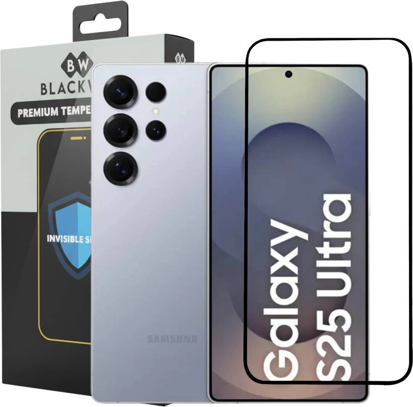 Blackwik Edge To Edge Tempered Glass for Samsung S25 Ultra Premium Screen Protector Guard with Easy Installation Kit