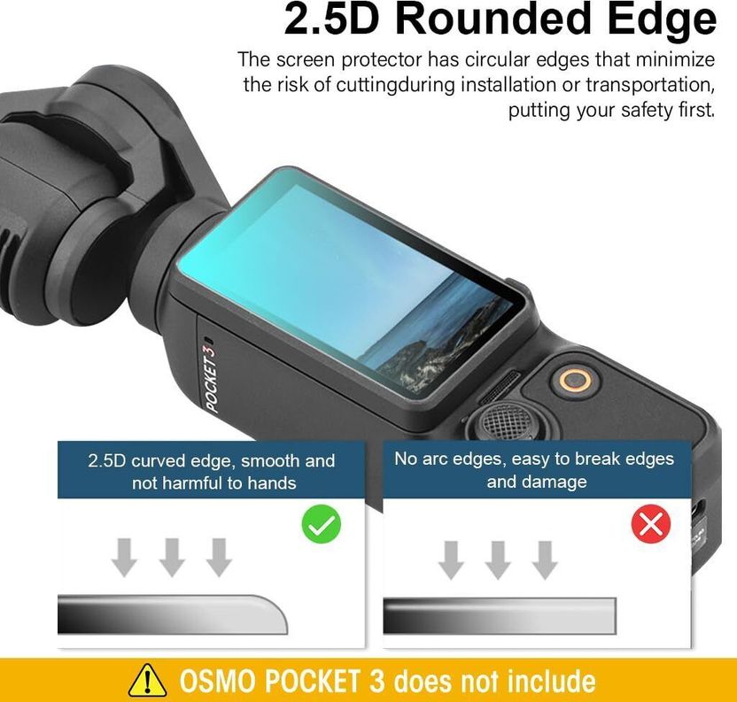 Zlcmeech Screen Guard for DJI Osmo Pocket 3, DJI Pocket 3 (Pack o...more - Image 4