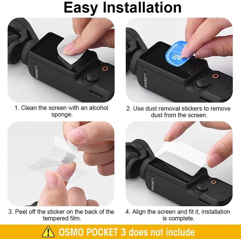 Zlcmeech Screen Guard for DJI Osmo Pocket 3, DJI Pocket 3 (Pack o...more - Image 5