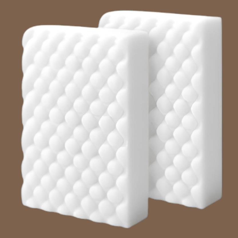 Regular, Pack of 2 YJENTERPRISE Embossed Wave Scrub Sponge Durable Everyday Cleaning Pad Scrub Sponge