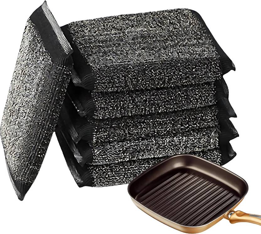Mohprit Black Scrubber Foam Pad Sponge Scrubber Kitchen for Dish/Utensils/Tiles Cleaning Scrub Sponge, Scrub Pad, Stainless Steel Scrub