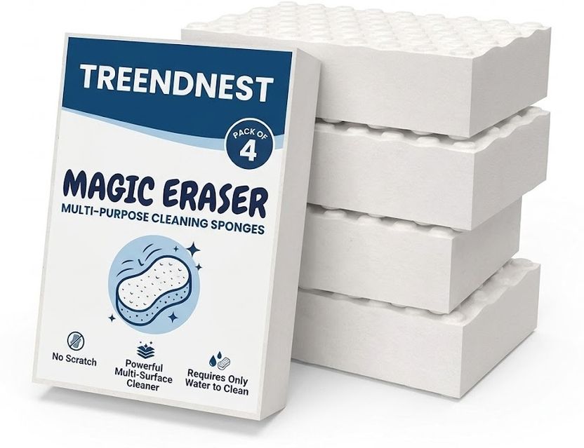 Kaccha Nimbu Magic Eraser Cleaning Sponge, Pack of 4 - Image 10