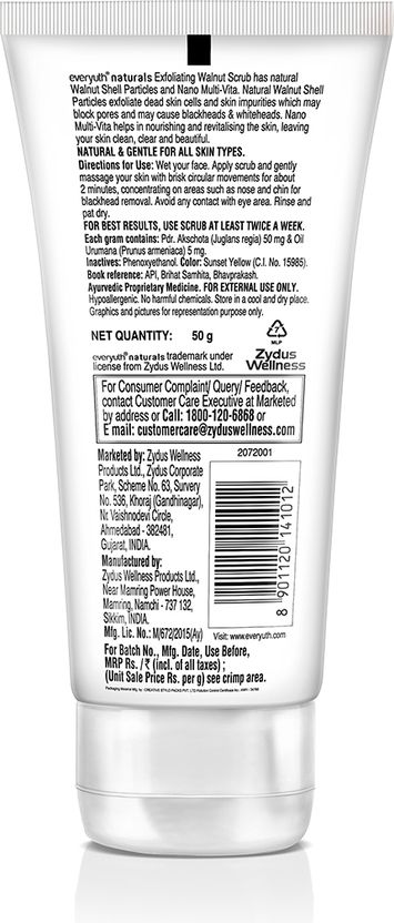 Everyuth Naturals Exfoliating Walnut Scrub 50g - Image 3
