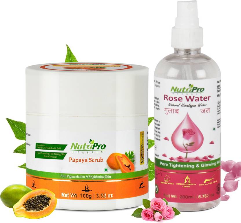 NutriPro Papaya Scrub With Himalayan Rose Water Deep Exfoliating