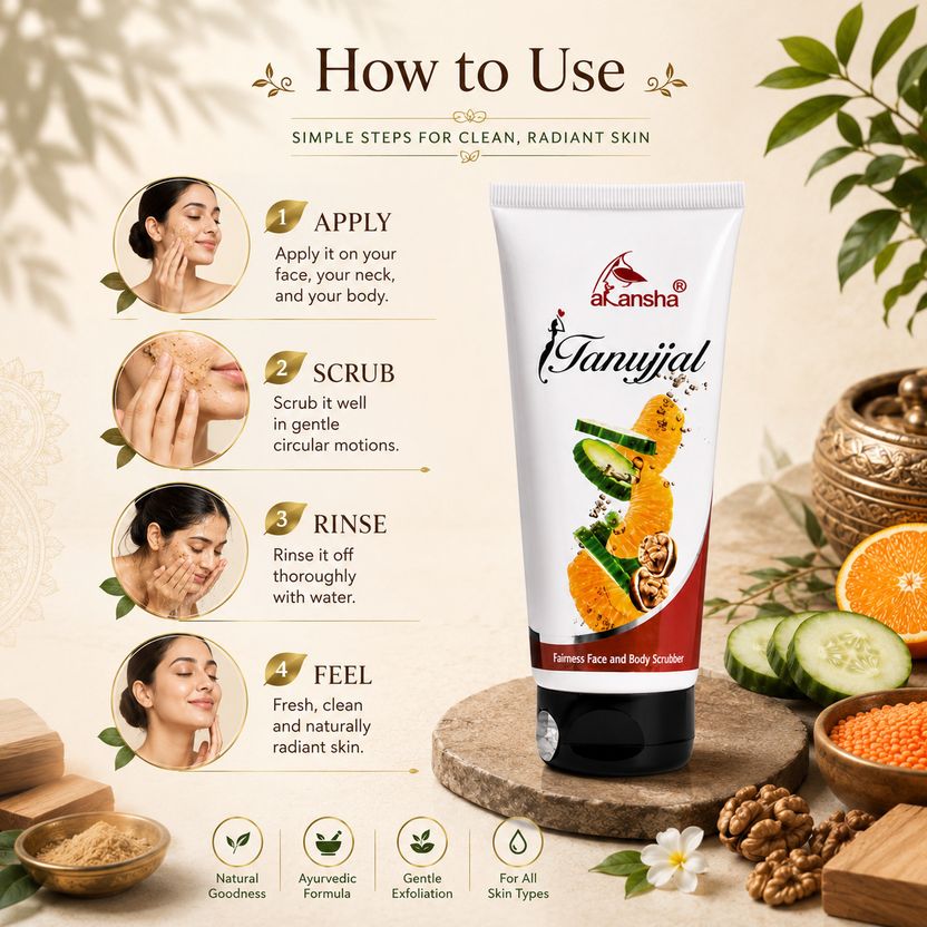 AKANSHA Tanujjal Scrub 200g - Image 5