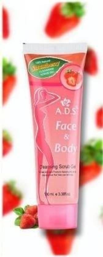 ads Face And Body Cleansing Strawberry Scrub Gel-D44 Scrub