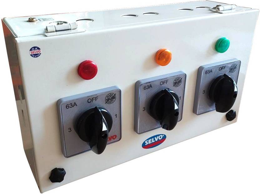 Selvo 63A Three Phase Neutral Phase selector Enclosure ( Rotary