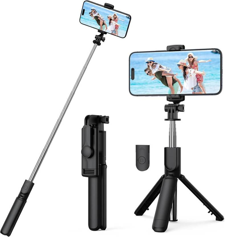 Aliens Bluetooth Selfie Sticks Extendable Tripod Stand with Removable Wireless Remote Bluetooth Selfie Stick