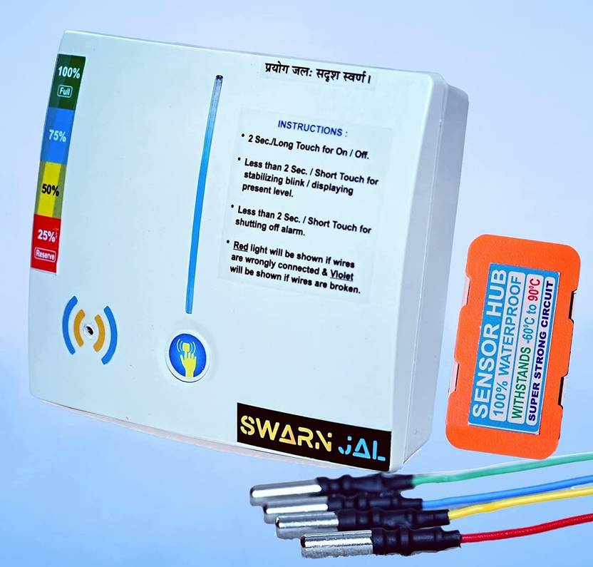 Swarnjal water level indicator with overflow and empty tank alram Wired