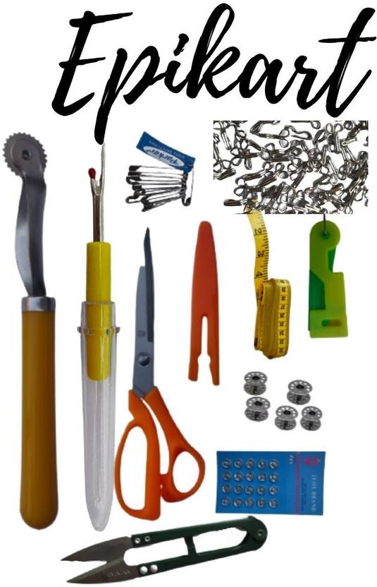 epikart Tailoring Materials Trimmer, Scissor, Ripper, Bobbin, Tracing