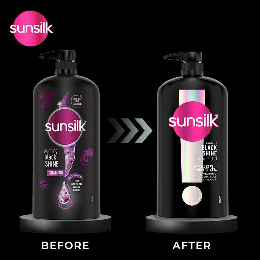 SUNSILK Radiant Black Shine Shampoo 1 L - Image 8