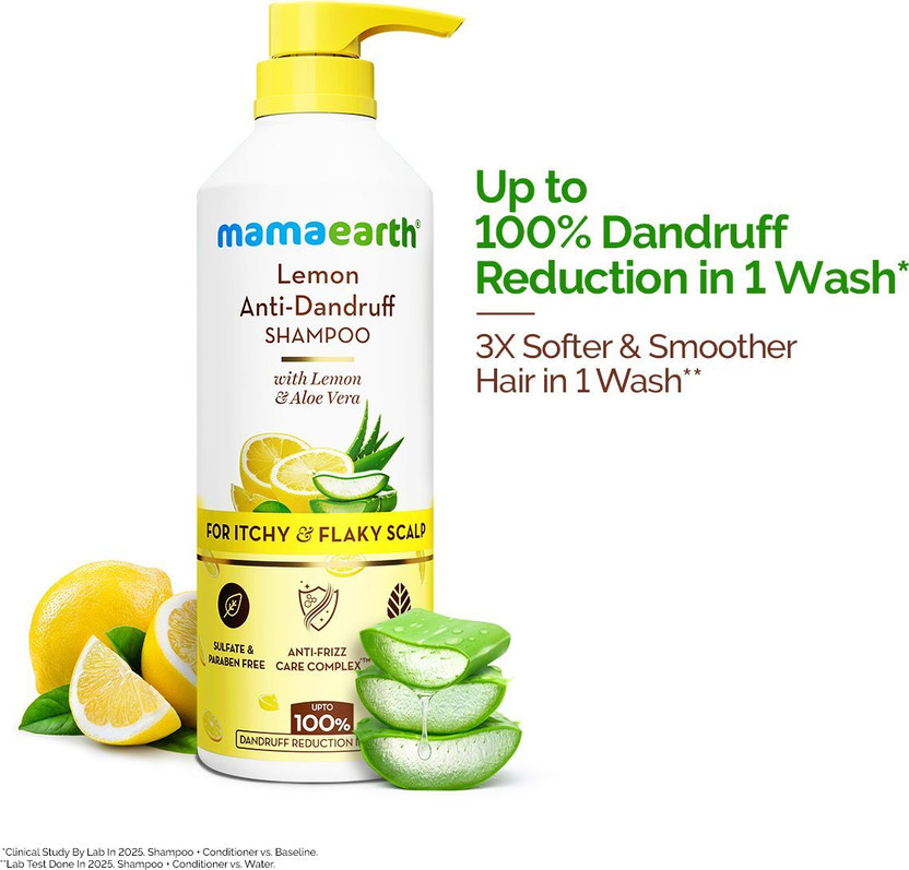 Mamaearth Lemon Anti-Dandruff Shampoo with Lemon, ZPTO