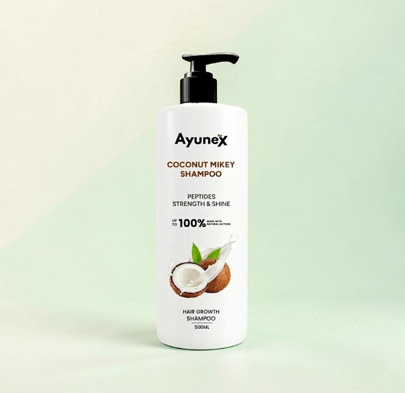 AYUNEX Coconut Shampoo 500ml Smooth & Silky Hair Care Formula