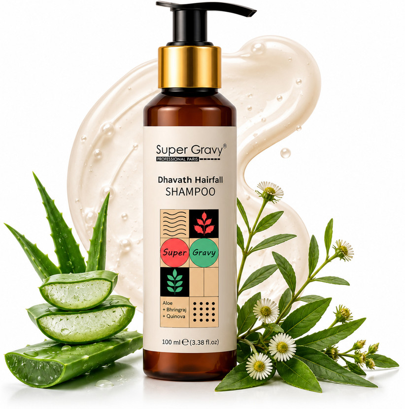 Super Gravy Dhavath Anti-Hairfall Shampoo Controls Hair Fall &